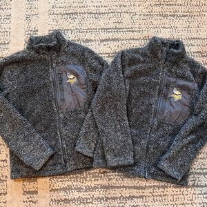 Minnesota Vikings NFL Gray Sherpa Jackets with Logo